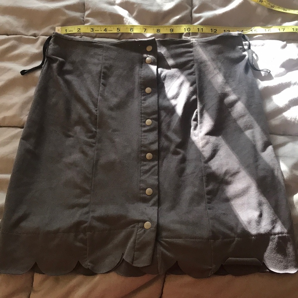 Suede miniskirt